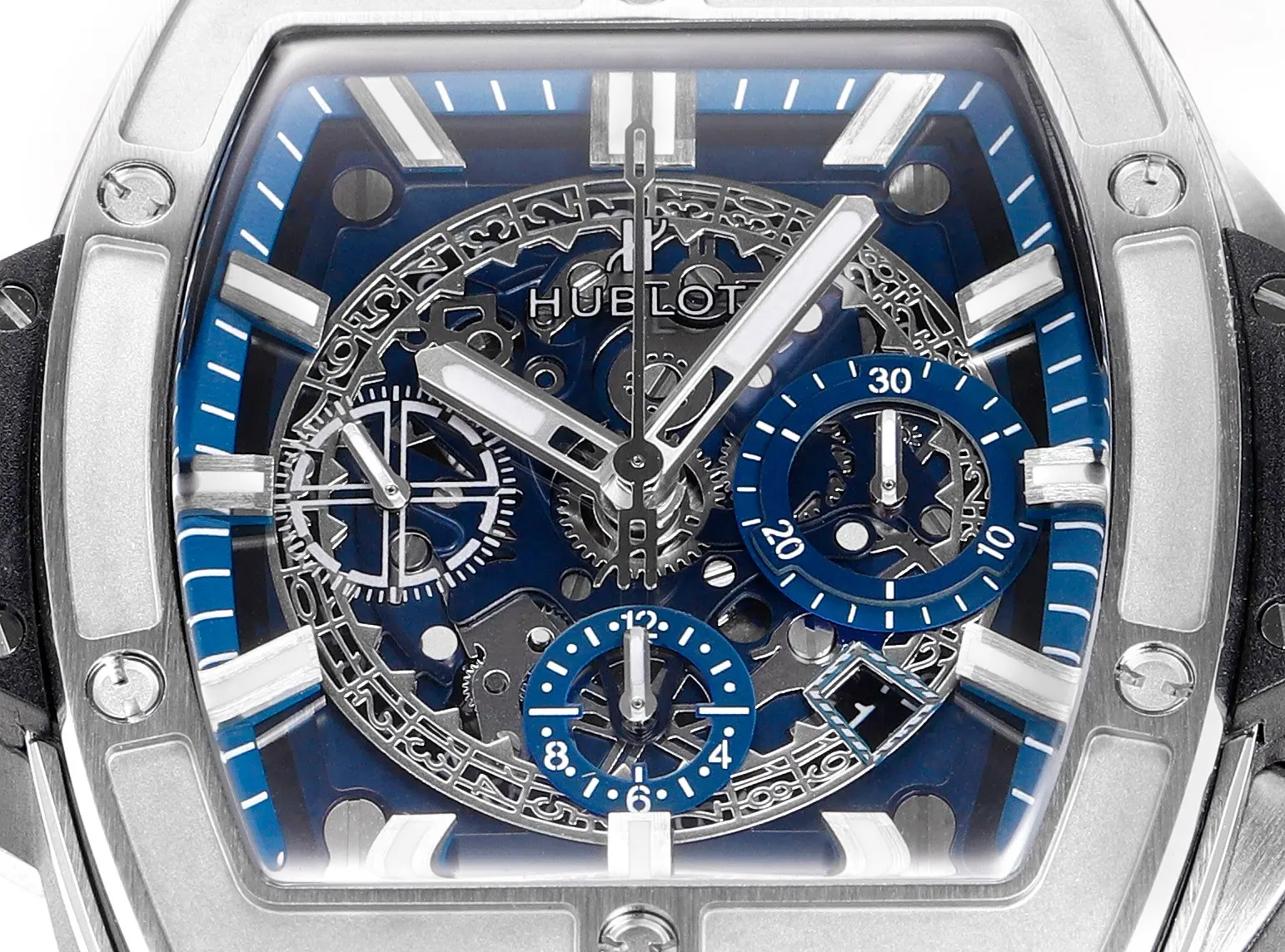 GS Factory HUBLOT Spirit of Big Bang Limited Edition Watch – Titanium & Resin, Blue Rubber Strap, Racing Inspired Design, Best Replica Watch - 图片 5