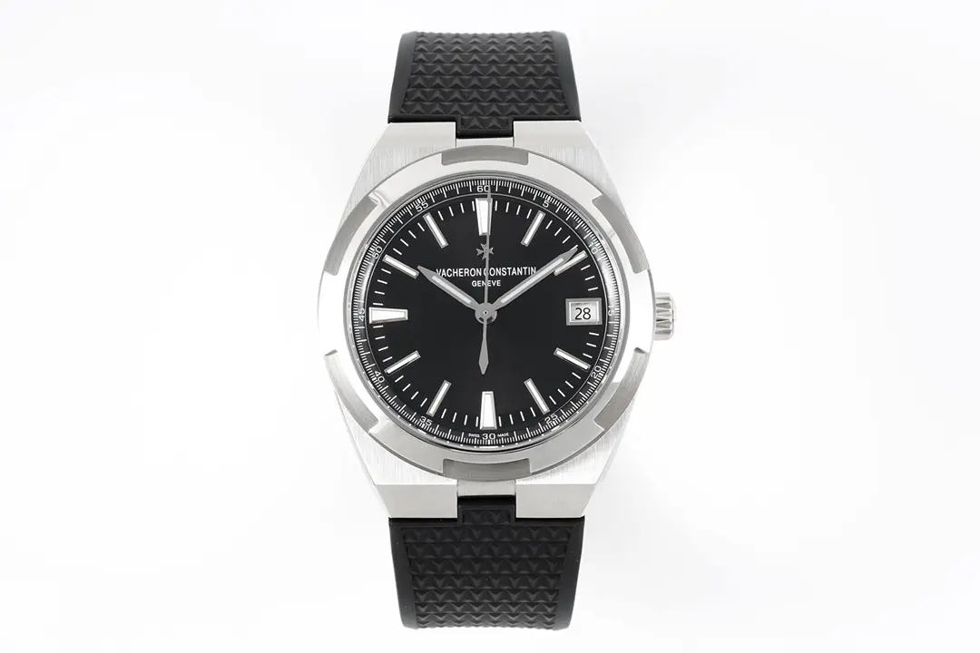 GS Factory Vacheron Constantin Overseas 4500V Series – Black Dial, Rubber Strap, Luxury Steel Super Clone Watch – Best Replica Quality