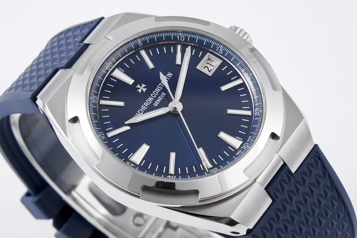GS Factory Vacheron Constantin Overseas 4500V Series – Blue Dial, Rubber Strap, Luxury Steel Super Clone Watch – Best Replica Quality - 图片 5