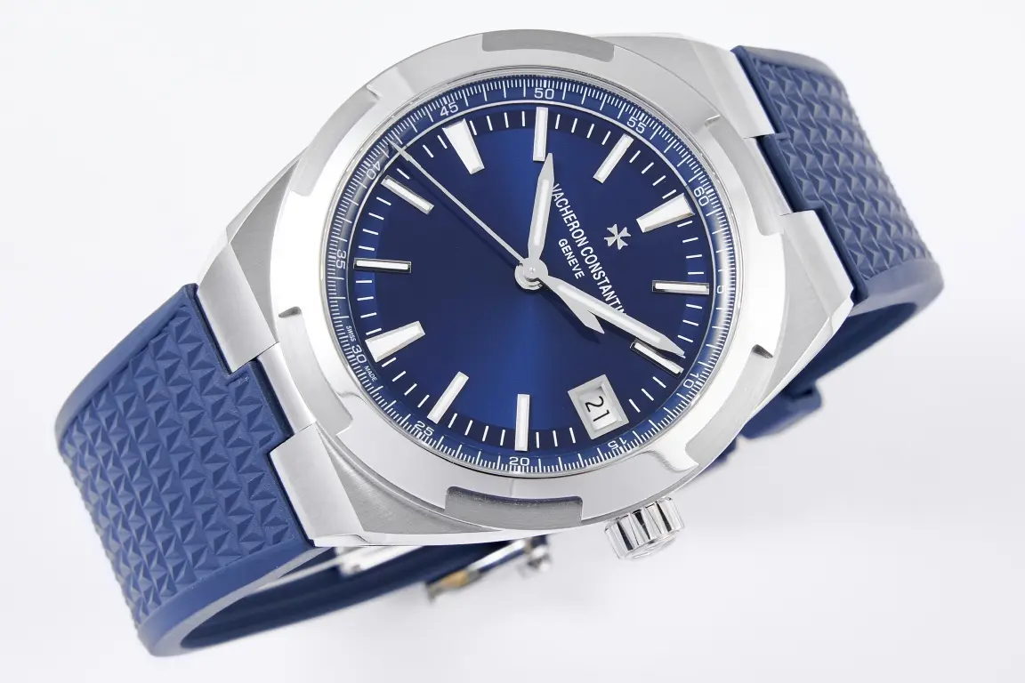 GS Factory Vacheron Constantin Overseas 4500V Series – Blue Dial, Rubber Strap, Luxury Steel Super Clone Watch – Best Replica Quality - 图片 8