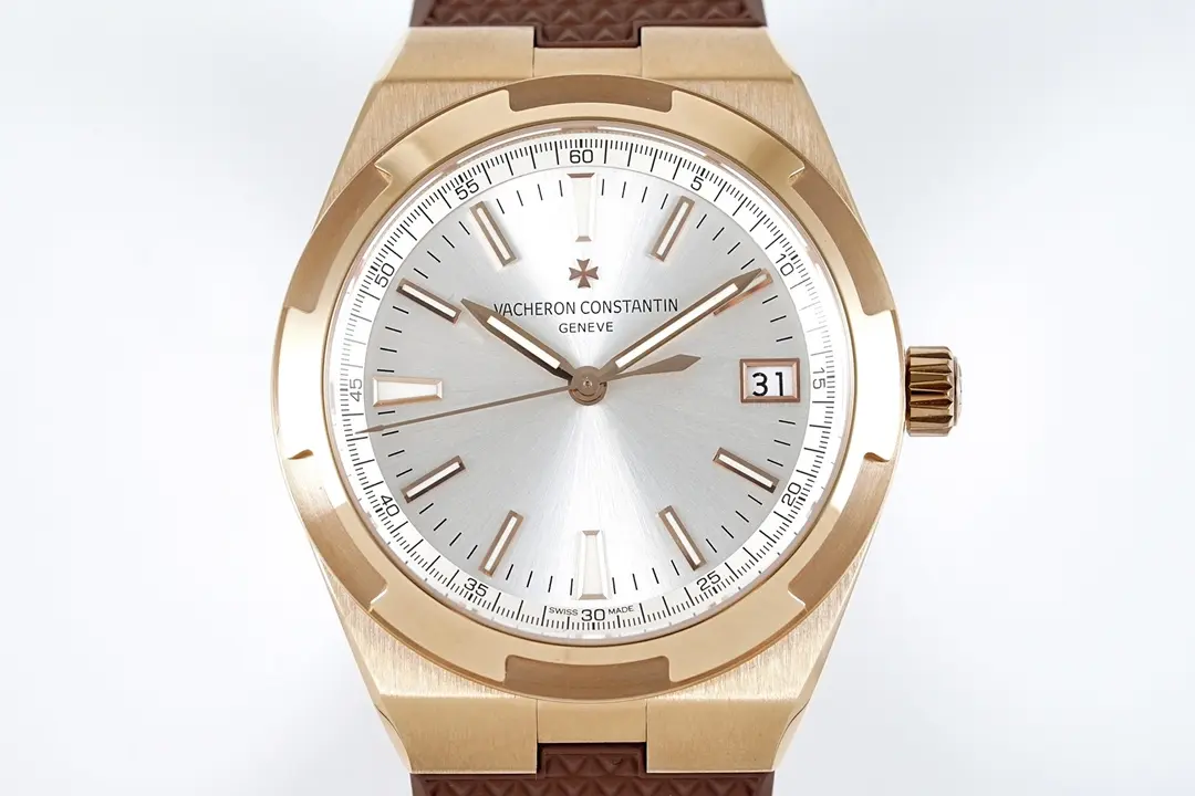 GS Factory Vacheron Constantin Overseas Automatic Watch – Rose Gold Case, Brown Strap, Interchangeable Band System, Super Clone Watch - 图片 4