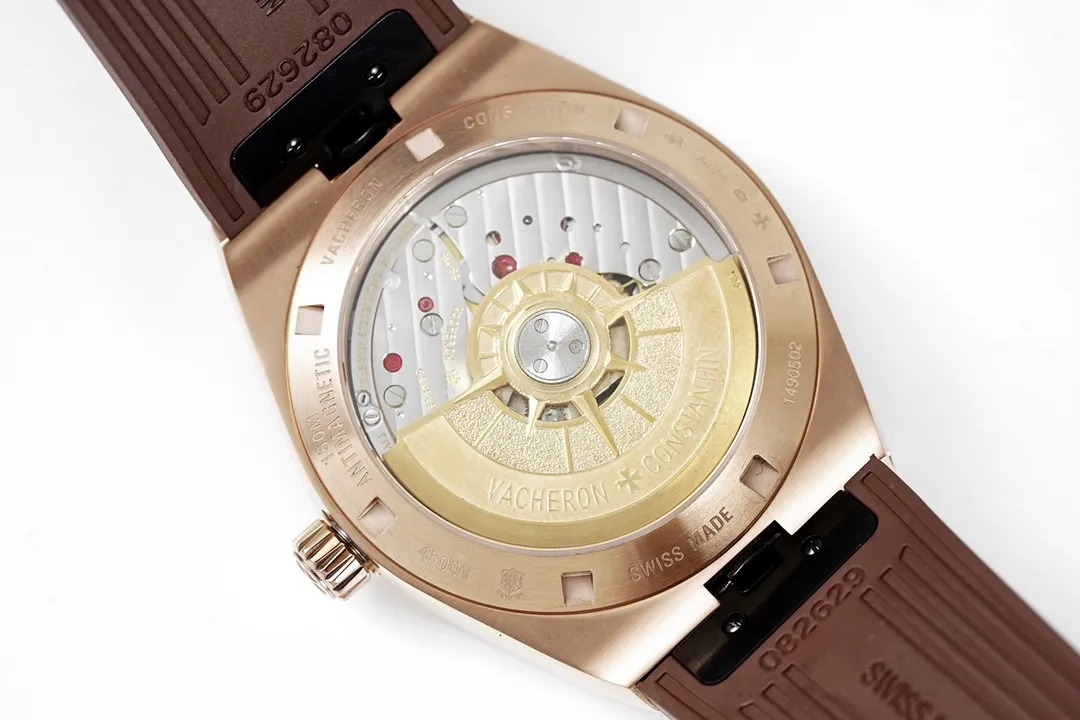 GS Factory Vacheron Constantin Overseas Automatic Watch – Rose Gold Case, Brown Strap, Interchangeable Band System, Super Clone Watch - 图片 8