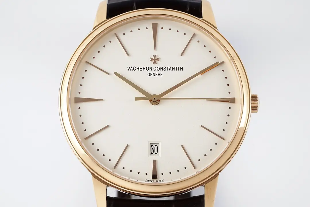 GS Factory Vacheron Constantin Patrimony 85180 Series Watch – Gold Case, Brown Leather Strap, Minimalist Design, Best Super Clone Watches - 图片 9