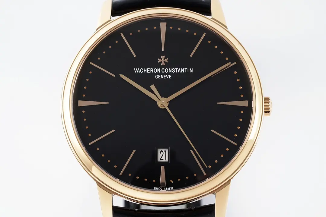 GS Factory Vacheron Constantin Patrimony 85180 Series Watch – Rose Gold Case, Black Dial, Leather Strap, 40MM, Best Super Clone Quality - 图片 2