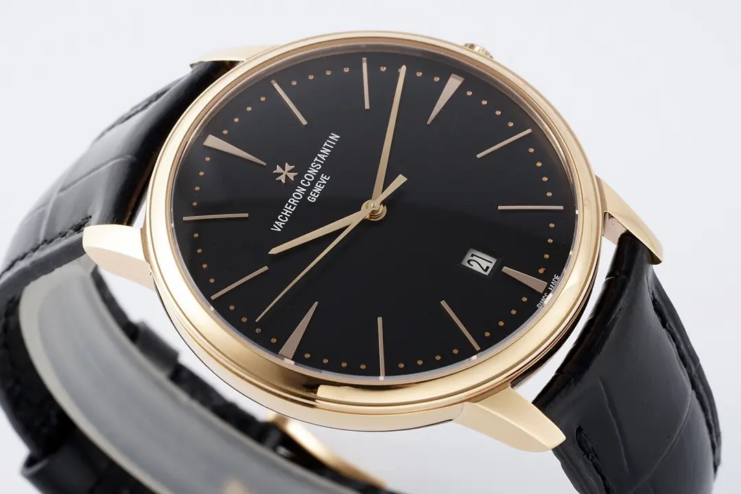 GS Factory Vacheron Constantin Patrimony 85180 Series Watch – Rose Gold Case, Black Dial, Leather Strap, 40MM, Best Super Clone Quality - 图片 6