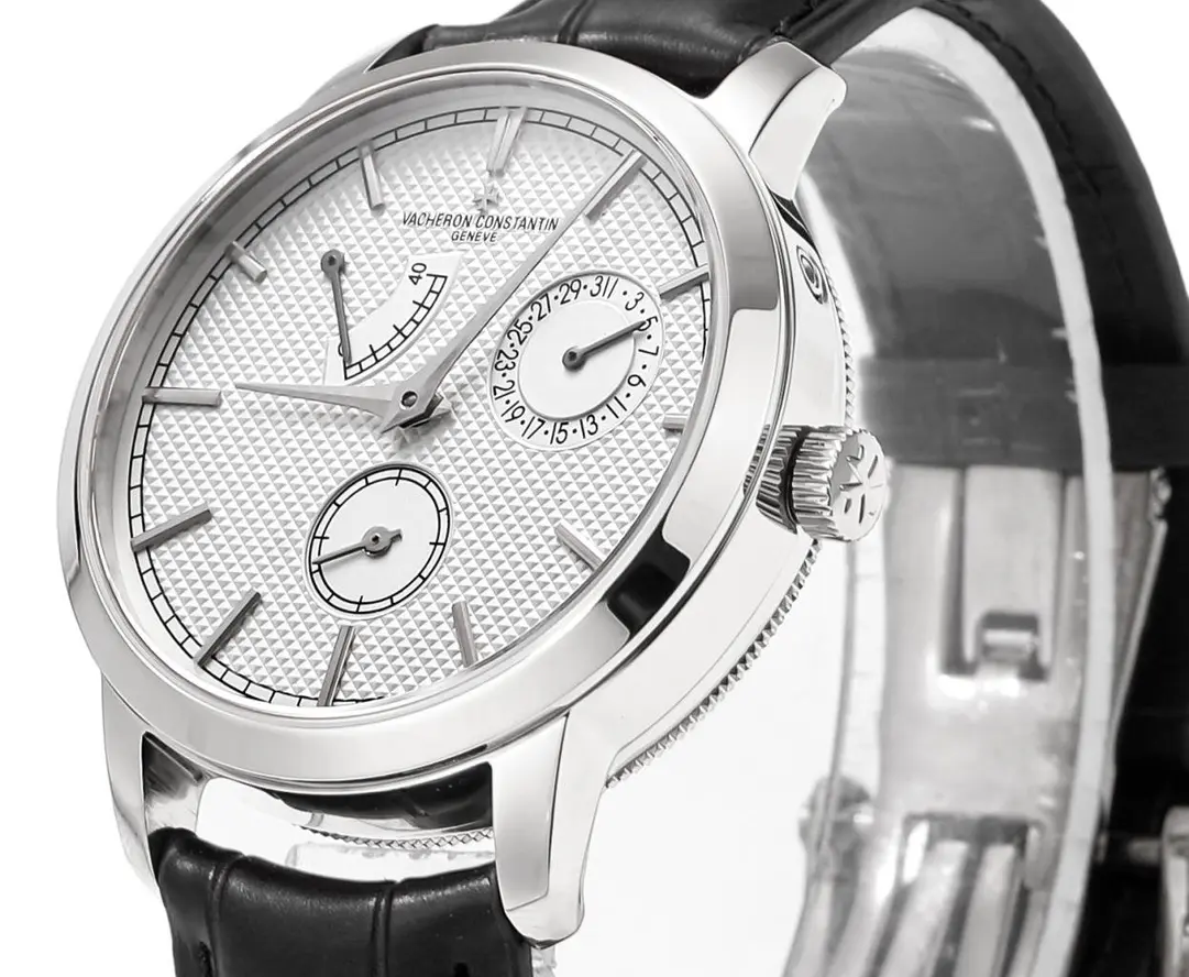 GS Factory Vacheron Constantin Traditionnelle 83520/000R-9909 Mechanical Watch – Silver Dial, Black Leather Strap, Multi-Function Automatic Super Clone Watch, Best Replica Quality - 图片 2