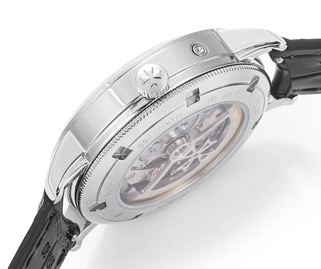 GS Factory Vacheron Constantin Traditionnelle 83520/000R-9909 Mechanical Watch – Silver Dial, Black Leather Strap, Multi-Function Design, Best Super Clone Quality - 图片 3