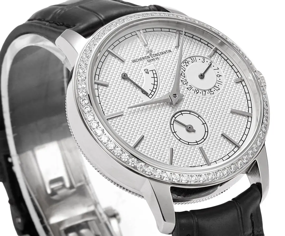 GS Factory Vacheron Constantin Traditionnelle 83520/000R-9909 Mechanical Watch – Silver Dial, Black Leather Strap, Multi-Function Design, Best Super Clone Quality - 图片 6