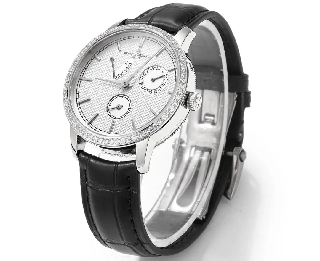 GS Factory Vacheron Constantin Traditionnelle 83520/000R-9909 Mechanical Watch – Silver Dial, Black Leather Strap, Multi-Function Design, Best Super Clone Quality - 图片 9