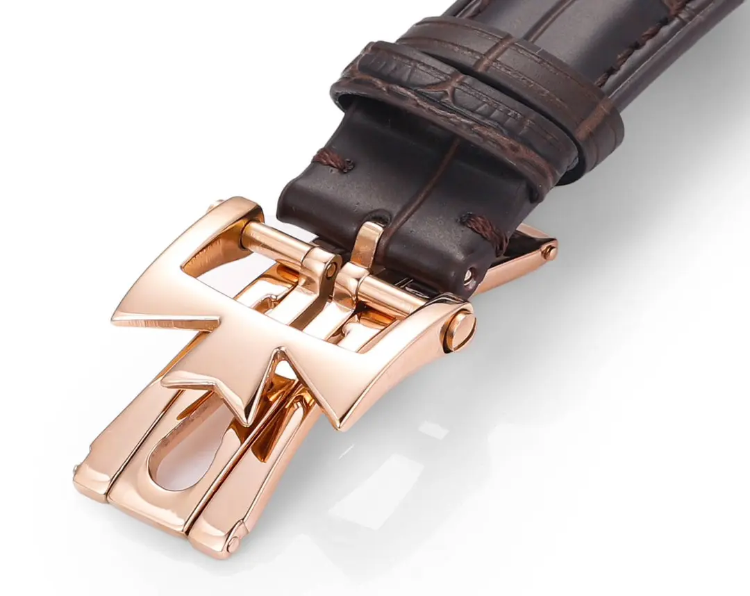 GS Factory Vacheron Constantin Traditionnelle 83520/000R-9909 Rose Gold Mechanical Watch with Brown Leather Strap – Best Super Clone Edition - 图片 8