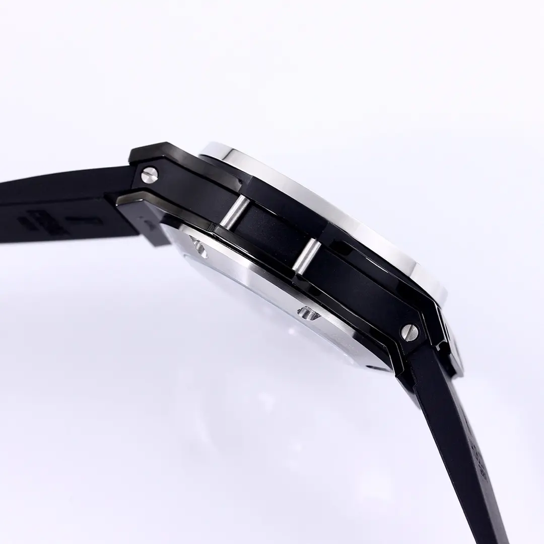 HB Factory Hublot Big Bang 44mm Black Ceramic Chronograph Watch with Rubber Strap – Super Clone Quality - 图片 7