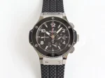HB Factory Hublot Big Bang 44mm Black Dial Rubber Strap Chronograph Watch – Super Clone Model 301.PB.131.RX