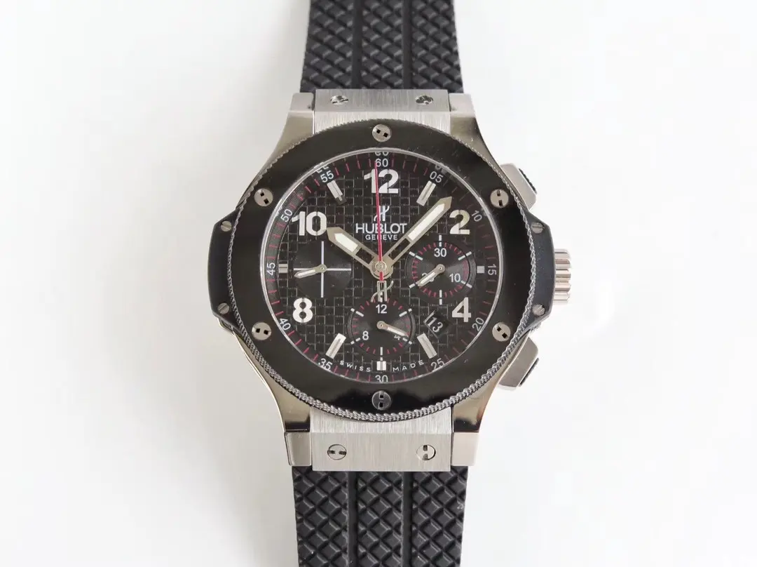 HB Factory Hublot Big Bang 44mm Black Dial Rubber Strap Chronograph Watch – Super Clone Model 301.PB.131.RX