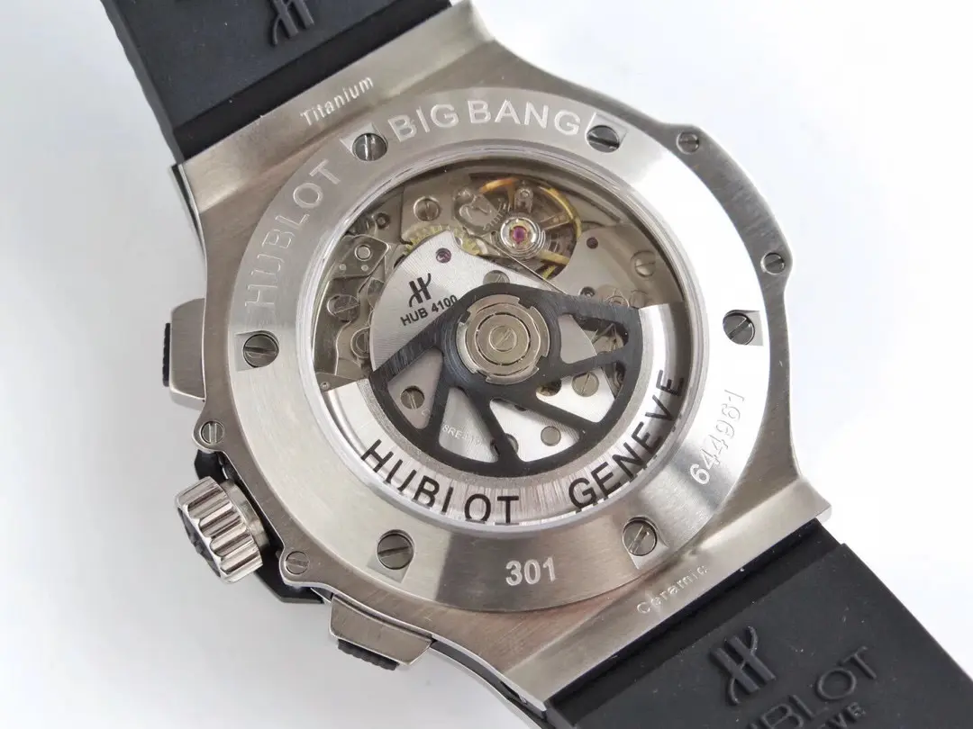 HB Factory Hublot Big Bang 44mm Black Dial Rubber Strap Chronograph Watch – Super Clone Model 301.PB.131.RX - 图片 6