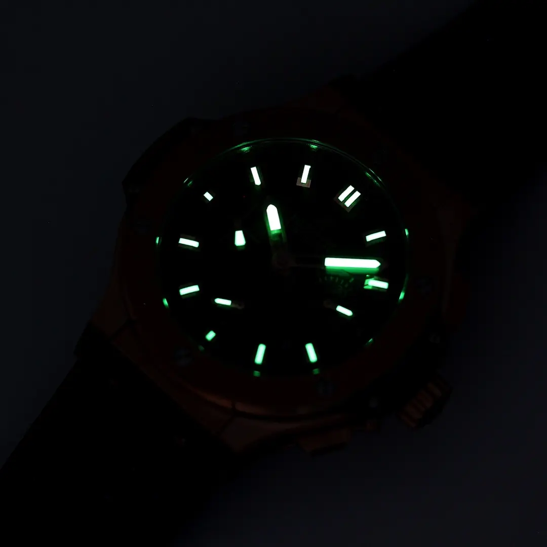 HB Factory Hublot Big Bang 44mm Rose Gold Black Dial Rubber Strap Chronograph Super Clone Watch - 图片 9
