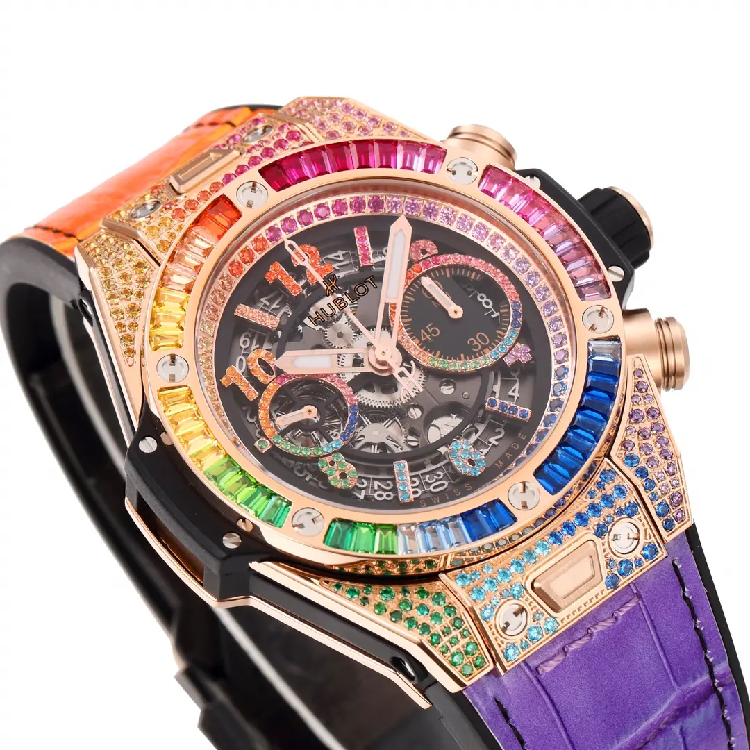 HB Factory Hublot Big Bang Unico Rainbow Watch – Multicolor, Chronograph, 45mm, Super Clone Edition - 图片 4