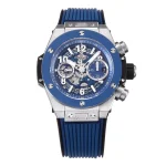 HB Factory Hublot Big Bang Watch – Blue Chronograph with Skeleton Dial, Automatic Movement, Titanium Case, Super Clone Design