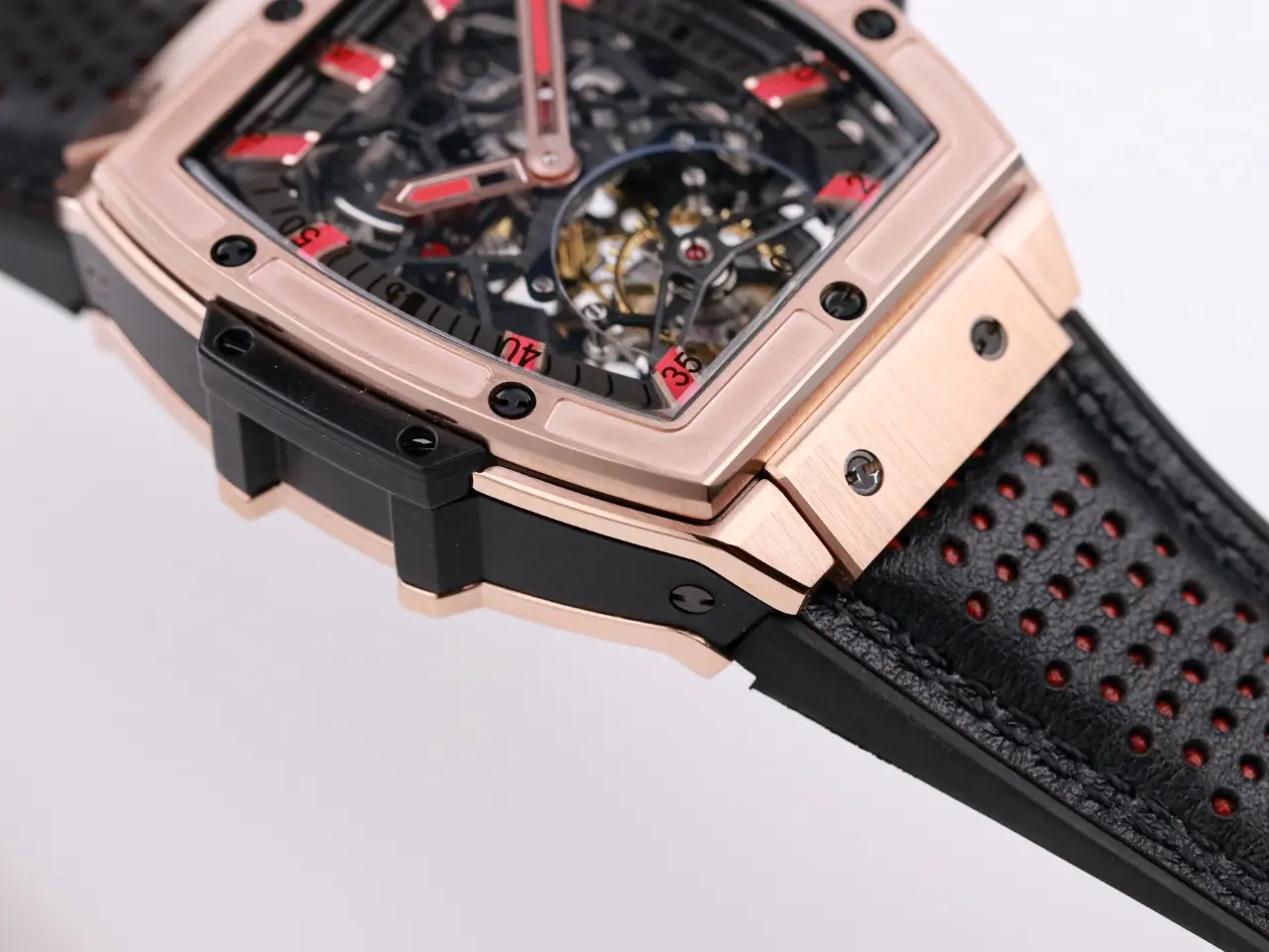 HB Factory Hublot Masterpiece 906 Rose Gold/Platinum Plated Tourbillon Watch with Black Leather Strap – Super Clone Excellence - 图片 2