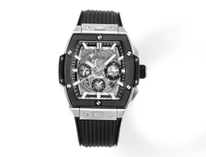 HB Factory HUBLOT Spirit of Big Bang Black & Silver Limited Edition Watch – Model 642.NX.0170.RX with Rubber Strap – Best Replica Watch