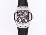 ZF Factory Hublot Masterpiece 906 Tourbillon Watch – Rose Gold/Platinum, Black and Red Leather Strap, Manual Wind Movement, Super Clone Edition