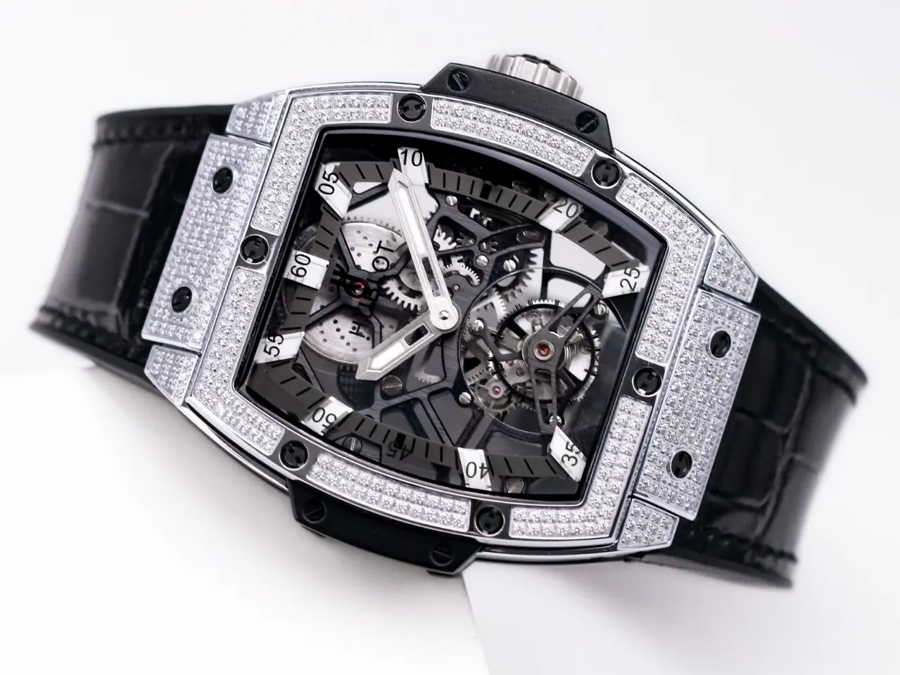 ZF Factory Hublot Masterpiece 906 Tourbillon Watch – Rose Gold/Platinum, Black Leather Strap, Super Clone Edition - 图片 2