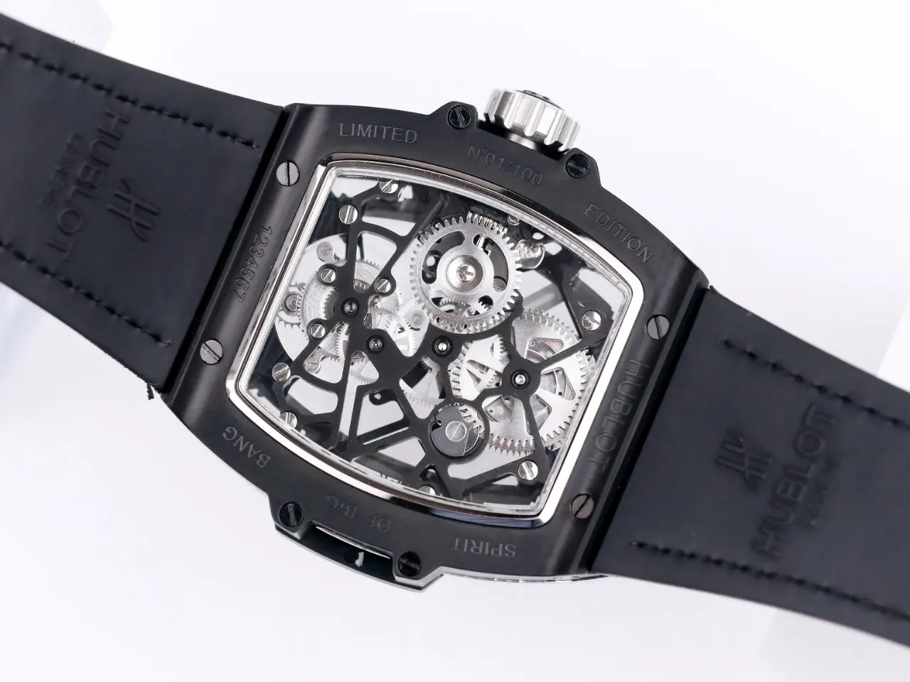 ZF Factory Hublot Masterpiece 906 Tourbillon Watch – Rose Gold/Platinum, Black Leather Strap, Super Clone Edition - 图片 4