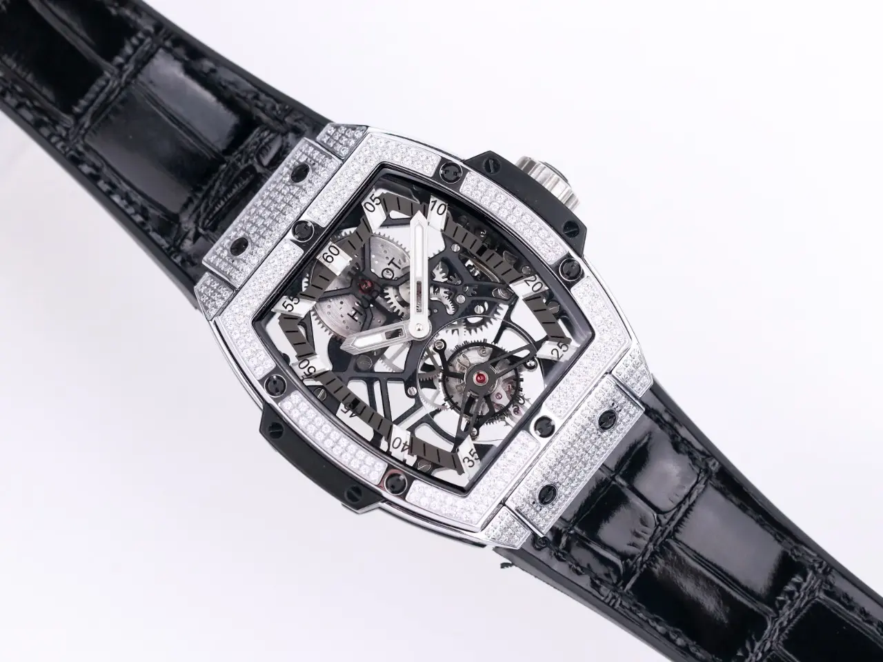 ZF Factory Hublot Masterpiece 906 Tourbillon Watch – Rose Gold/Platinum, Black Leather Strap, Super Clone Edition - 图片 7