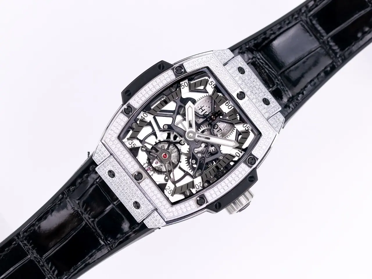 ZF Factory Hublot Masterpiece 906 Tourbillon Watch – Rose Gold/Platinum, Black Leather Strap, Super Clone Edition - 图片 8