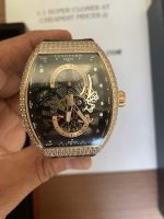 Iced Franck Muller Vanguard Yachting Anchor Skeleton Rose Gold