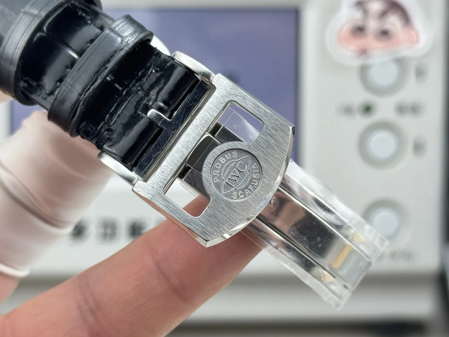 IWC Portugieser Perpetual Calendar Automatic Men’s Watch, Silver Case, White Dial, Black Leather Strap - 图片 9