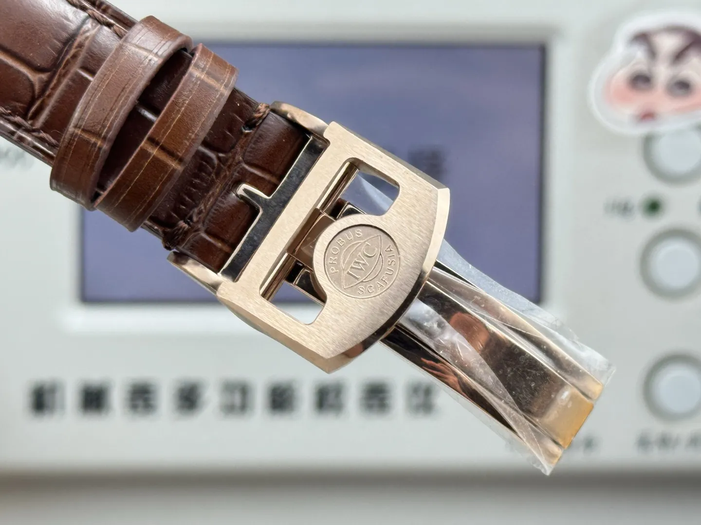 IWC Portugieser Perpetual Calendar Black Dial Rose Gold Case Brown Leather Strap Men’s Luxury Watch - 图片 9