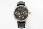 IWC Portugieser Perpetual Calendar Rose Gold Automatic Men’s Watch with Black Dial and Leather Strap
