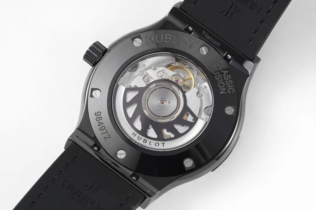 JB Factory Hublot Classic Fusion Black Ceramic Watch with Alligator Strap – 42mm, Automatic Movement, Super Clone Quality - 图片 3