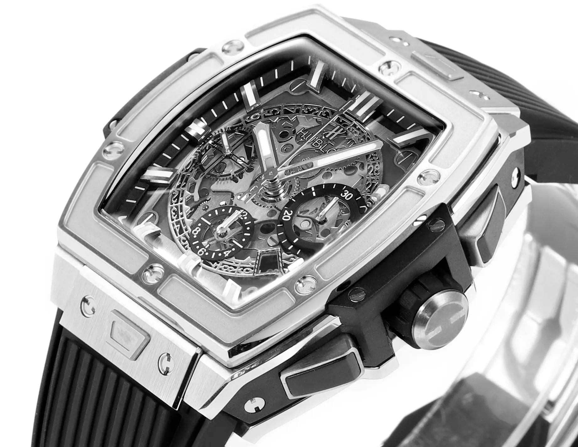 JB Factory Hublot Spirit of Big Bang King Gold Chronograph Watch – Black Rubber Strap, Limited Edition Super Clone - 图片 4