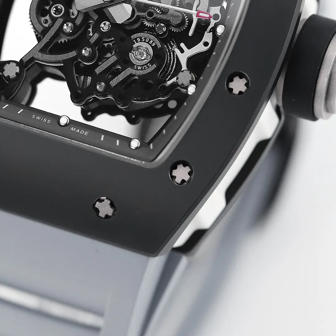 JB Factory Richard Mille Black Ceramic Watch Grey Strap – Premium Super Clone Watches - 图片 5