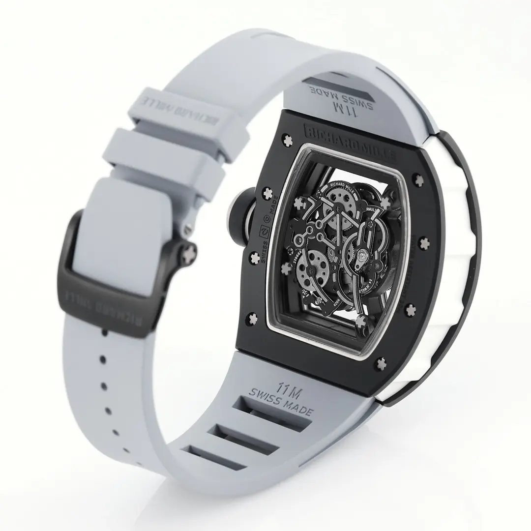 JB Factory Richard Mille Black Ceramic Watch Grey Strap – Premium Super Clone Watches - 图片 7