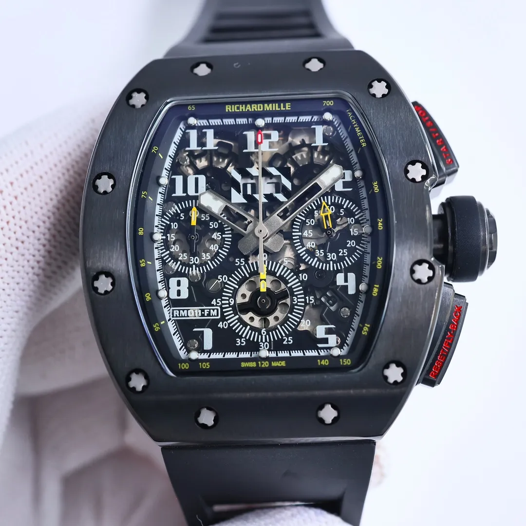 JB Factory Richard Mille RM011-FM Black Chronograph Super Clone Watch – Premium Replica Richard Mille - 图片 2
