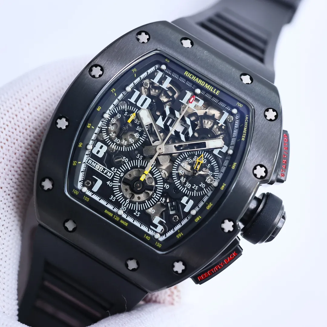 JB Factory Richard Mille RM011-FM Black Chronograph Super Clone Watch – Premium Replica Richard Mille - 图片 3