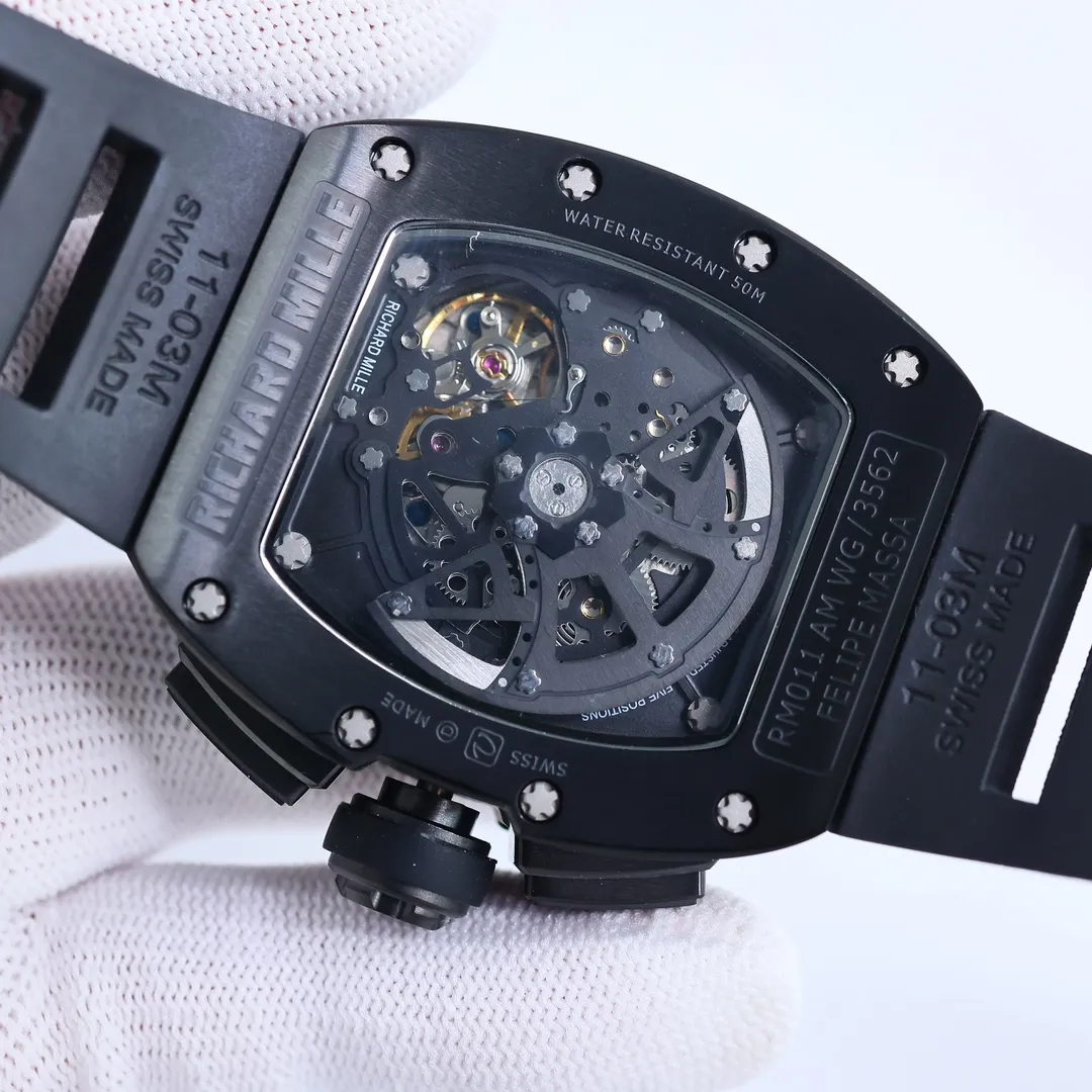 JB Factory Richard Mille RM011-FM Black Chronograph Super Clone Watch – Premium Replica Richard Mille - 图片 7