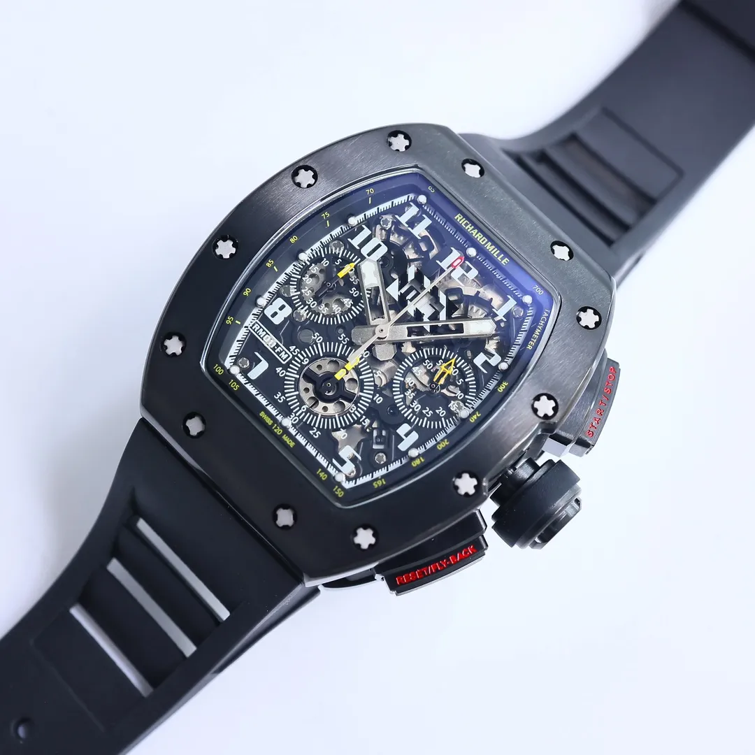 JB Factory Richard Mille RM011-FM Black Chronograph Super Clone Watch – Premium Replica Richard Mille - 图片 9