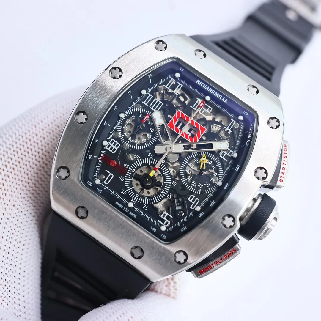 JB Factory Richard Mille RM011-FM Titanium Chronograph Black – Super Clone Watches - 图片 3