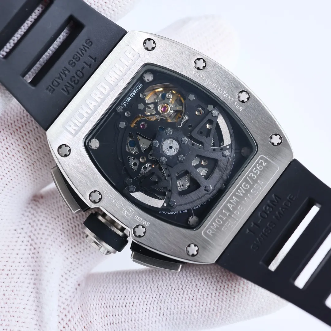 JB Factory Richard Mille RM011-FM Titanium Chronograph Black – Super Clone Watches - 图片 6