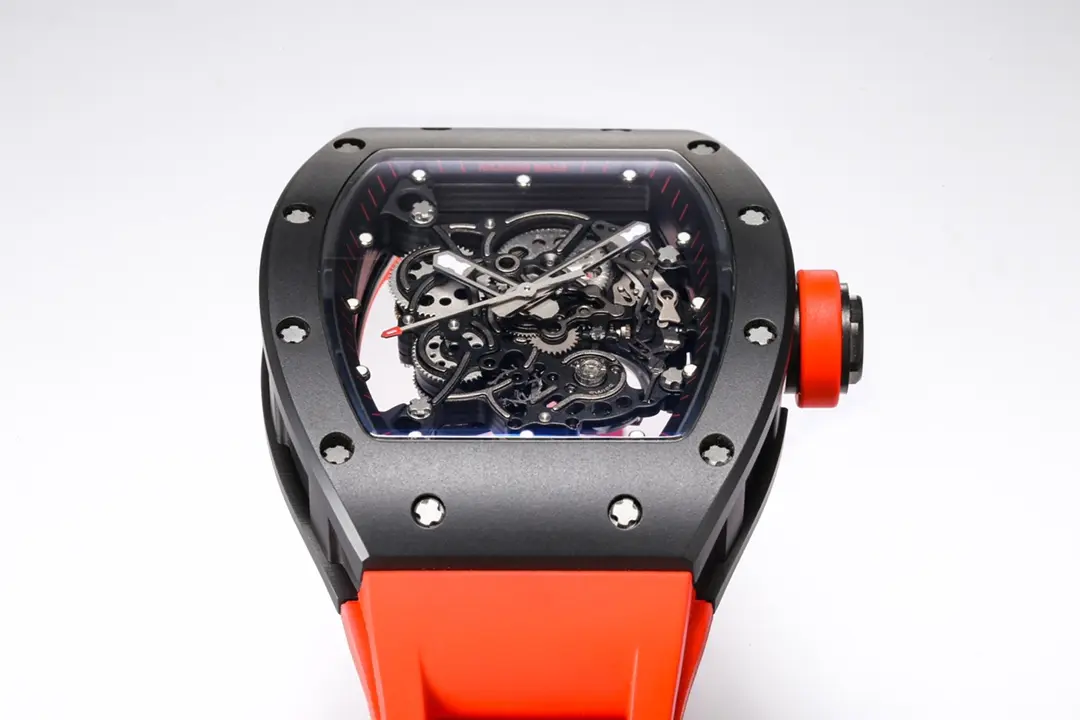 JB Factory Richard Mille RM055 White Ceramic Red Strap – Premium Super Clone Watch - 图片 5