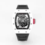 JB Factory Richard Mille White Ceramic Watch with Black Strap – Premium Super Clone Watches Edition