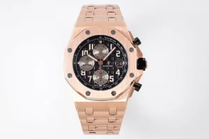 JF Factory Audemars Piguet Royal Oak Offshore Rose Gold Black Dial Chronograph – Super Clone Watch