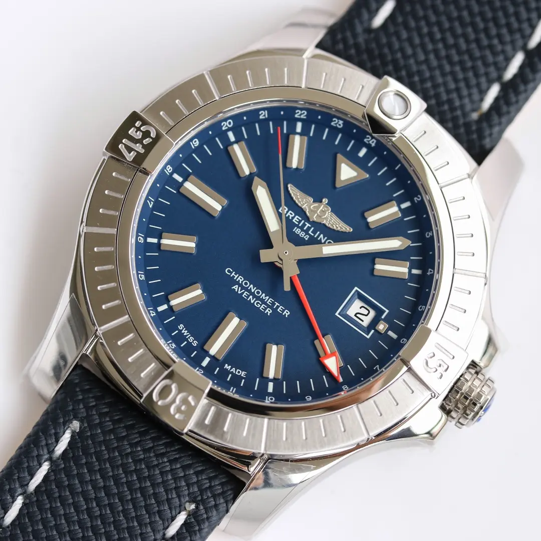JF Factory Breitling Avenger Automatic GMT 45 Blue Super Clone Replica Watch - 图片 8