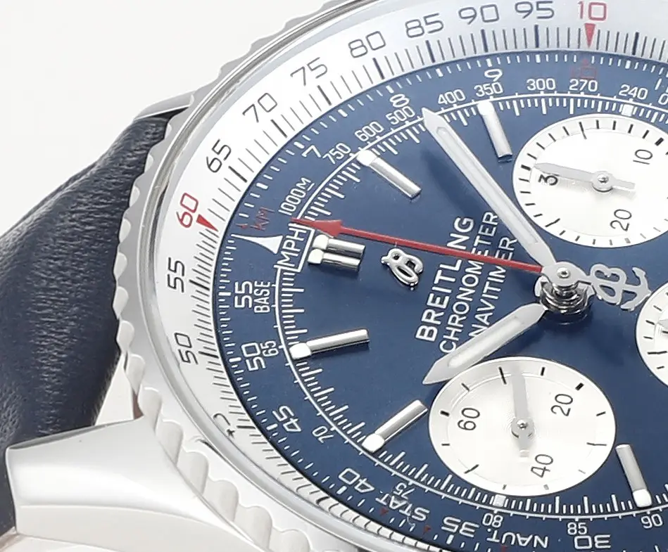 JF Factory Breitling Navitimer 1 B01 Chronograph Blue Leather – Premium Super Clone Watch