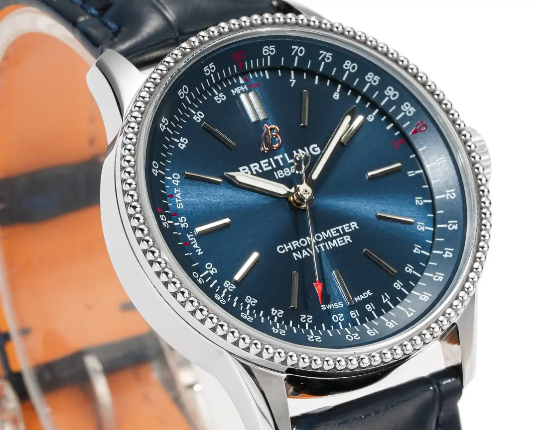 JF Factory Breitling Navitimer Automatic Blue Leather – Super Clone Watch Replica - 图片 5