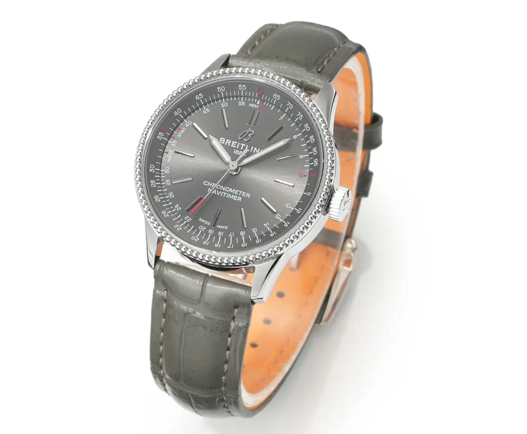 JF Factory Breitling Navitimer Automatic Grey Dial Leather – Super Clone Watch Replica - 图片 2
