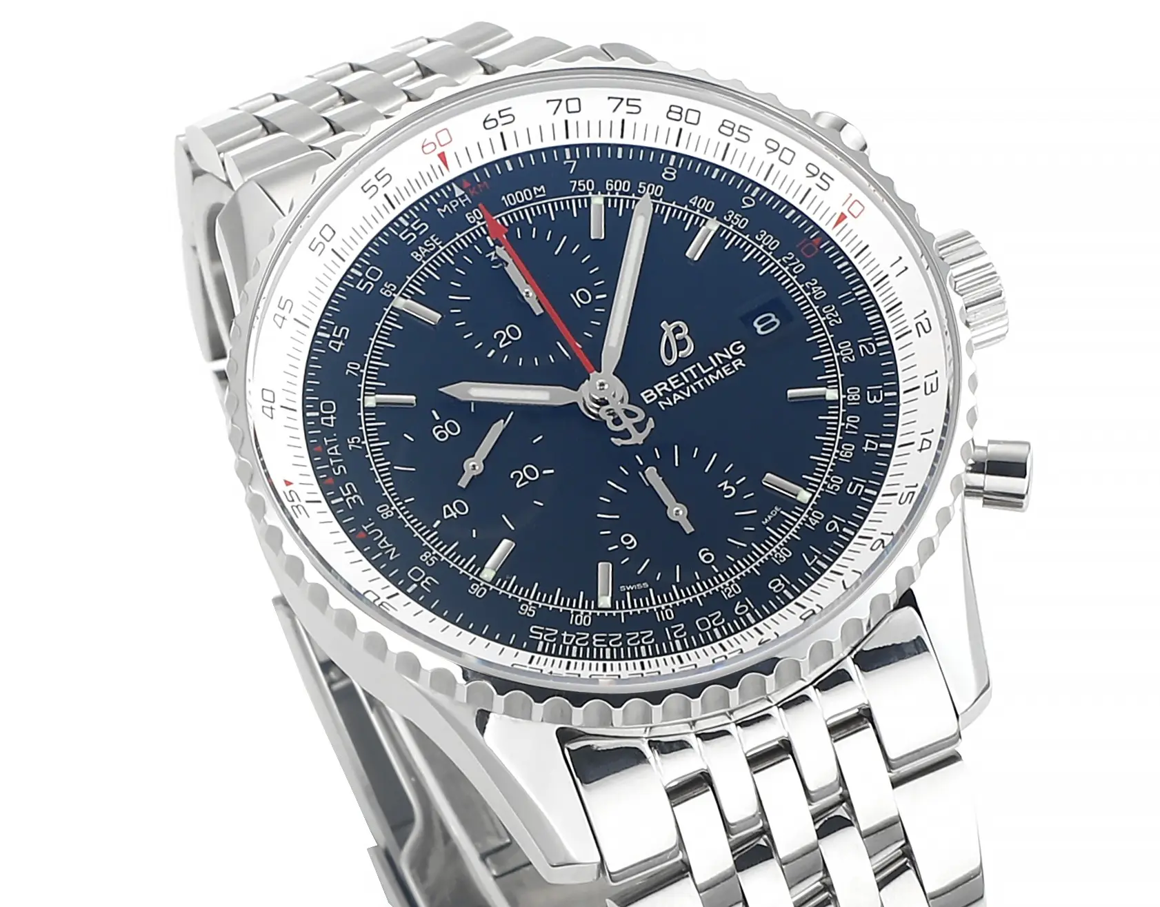 JF Factory Breitling Navitimer Chronograph Blue Dial Steel – Premium Super Clone Watch - 图片 3